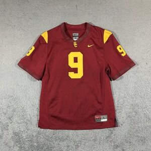 Nike USC Trojans Football Stitched Jersey #9 Youth Large Red/Yellow #1879